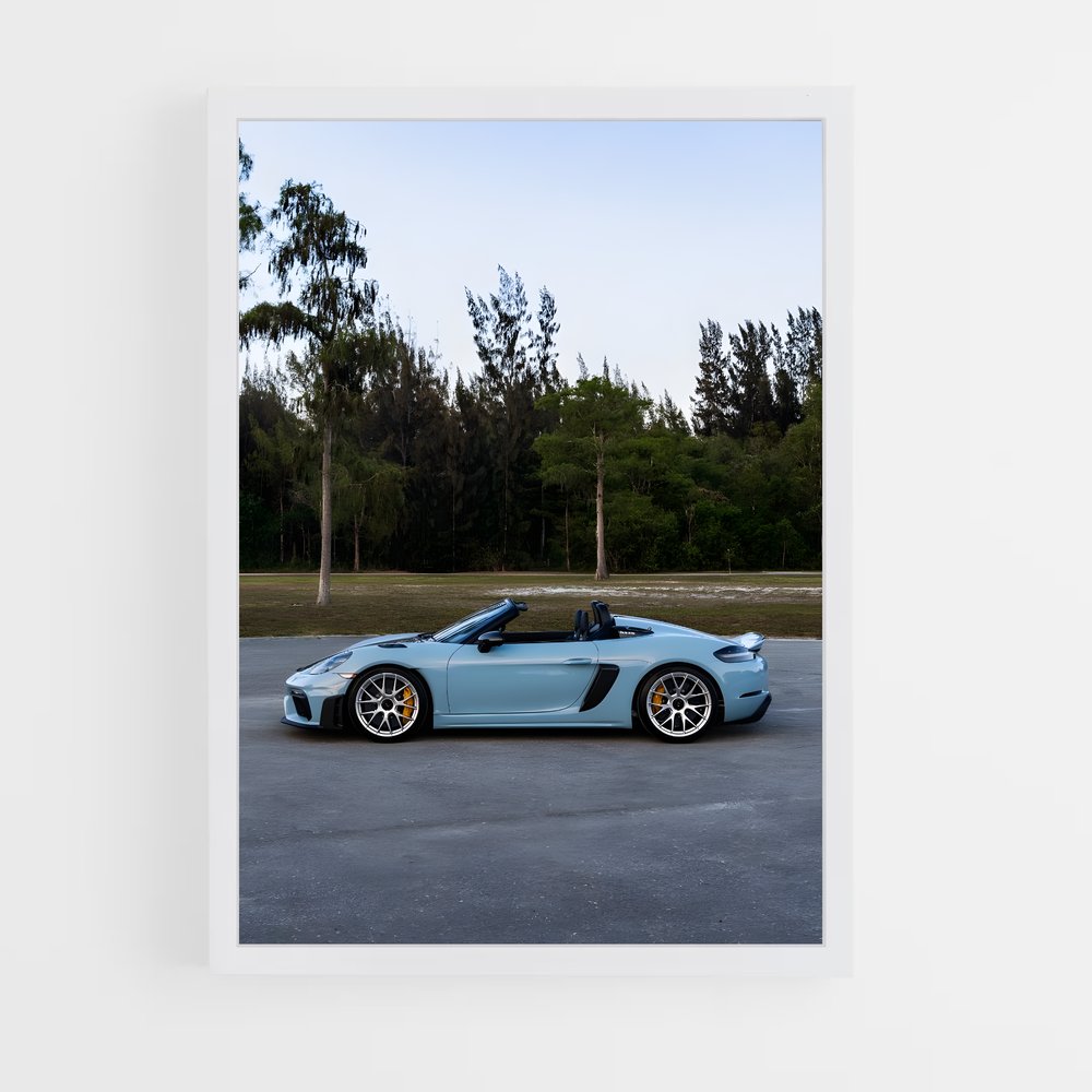 Poster Blue Speedster – affiche Porsche (vue 3)